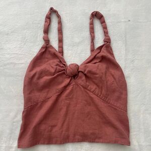 Abercrombie & Fitch Women's Pink Tank Top Women's Small Summer Fitted Cropped